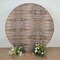 7.5 ft Brown Fitted Spandex Rustic Wood Design Round Backdrop Stand Cover Party
